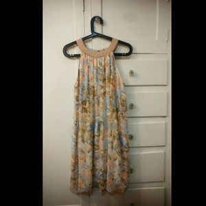Floral Flowing Halter Dress